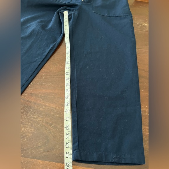 NWT Banana Republic Linen blend Paperbag Waist Trousers | navy | 12 - Picture 12 of 16
